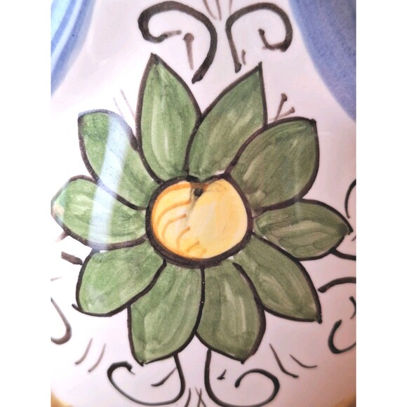 Vtg WILLIAMS SONOMA Ceramic Rooster Pitcher Made n Italy Hand Painted 8ish" Tall - Picture 8 of 10